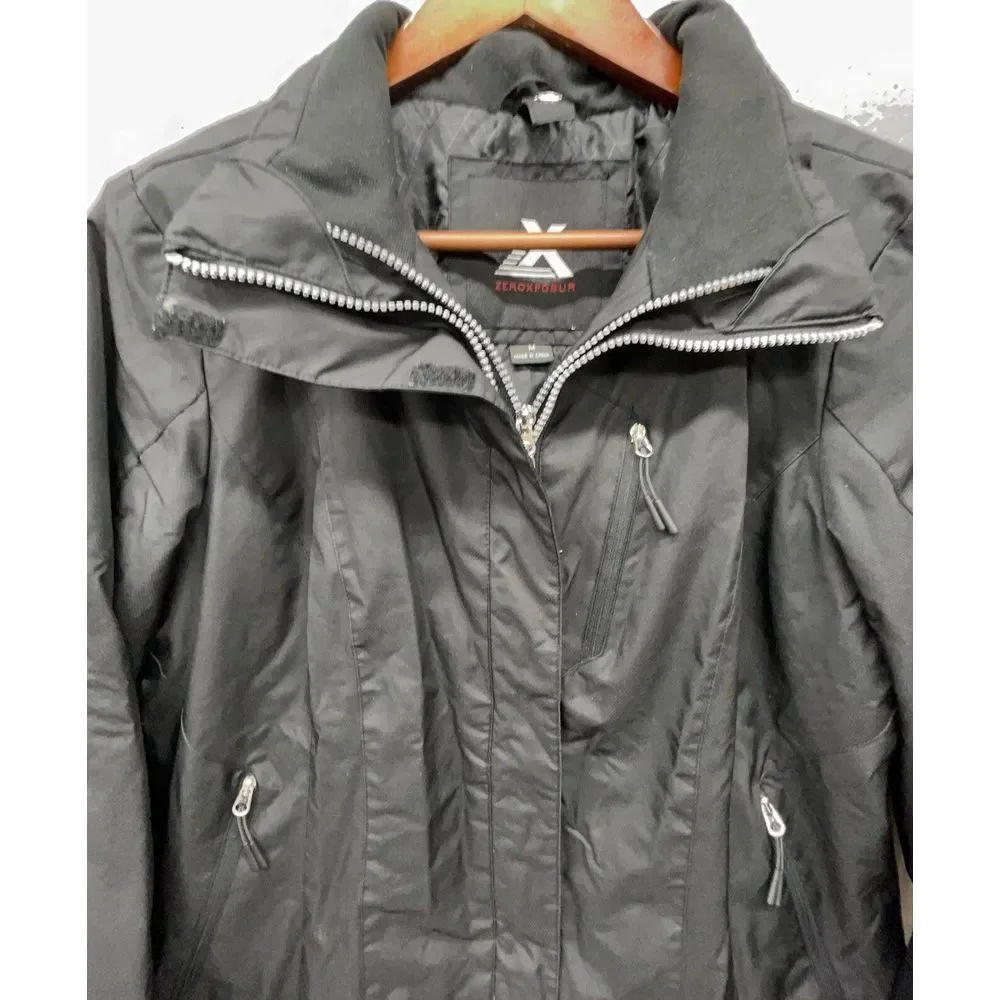 Zeroxposur Jacket Men M Black Midweight‎ Full Zip Pockets Casual Ski Coat